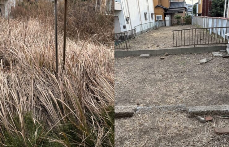 草木と不用品で荒れたお庭も一掃！